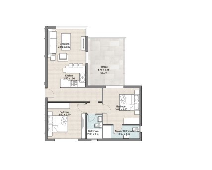 Floor plan for chalet at Hyde Park North - Seashore