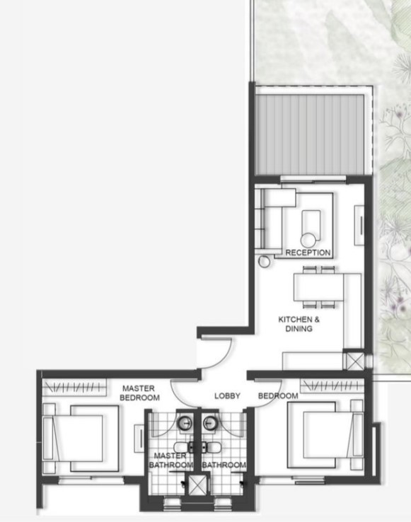 Floor plan for chalet at Jefaira