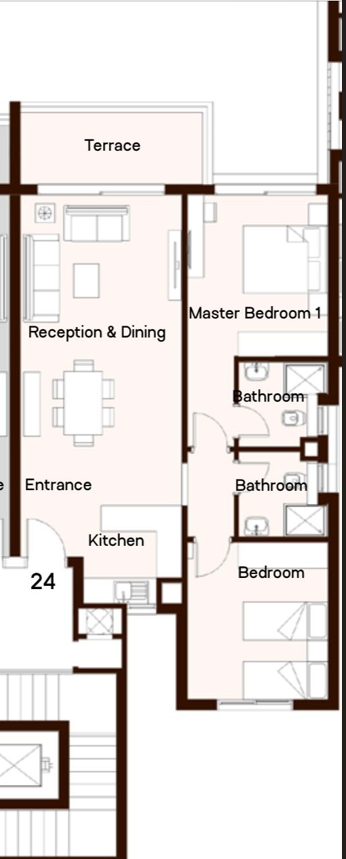 Floor plan for chalet at Hacienda Bay