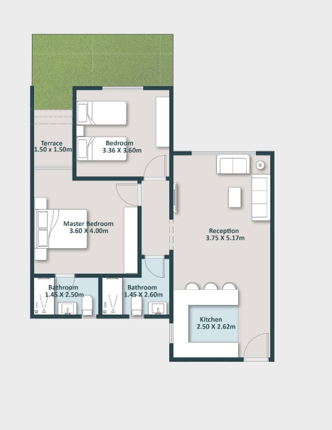 Floor plan for apartment at Cattleya
