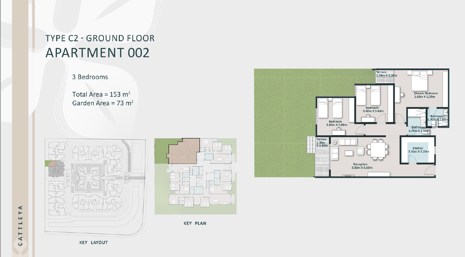 Floor plan for apartment at Cattleya
