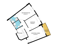 Floor plan for apartment at Nyoum October
