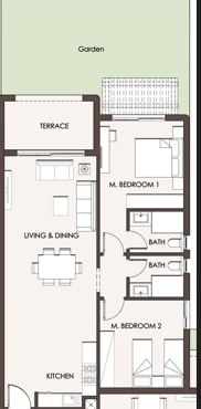 Floor plan for apartment at Hacienda West