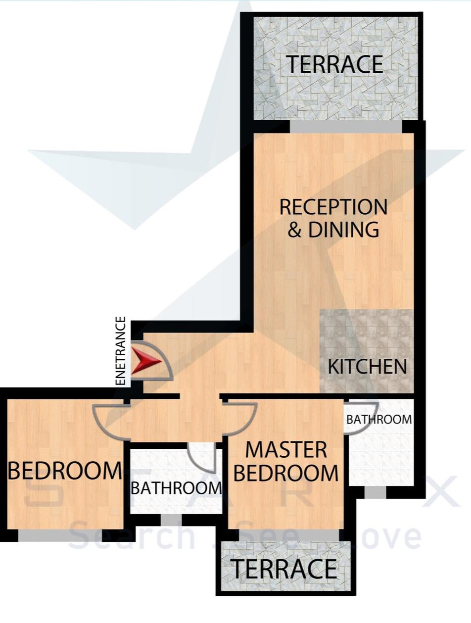 Floor plan for chalet at Silversands
