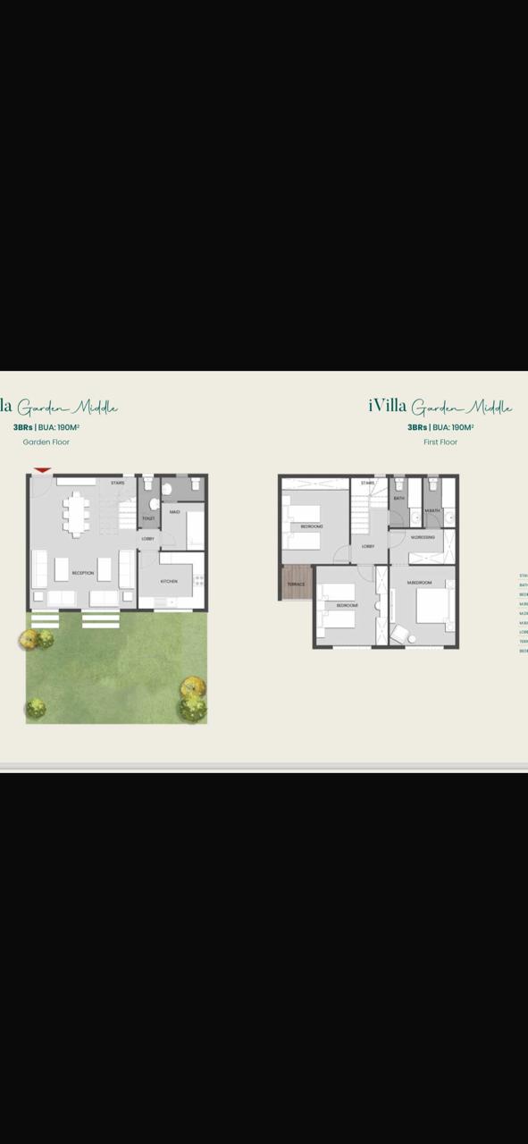 Floor plan for duplex at Aliva Mountain View Mostakbal City