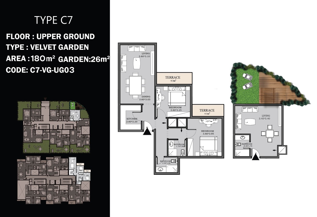 Floor plan for duplex at Peerage Residence