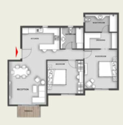 Floor plan for apartment at Aliva Mountain View Mostakbal City