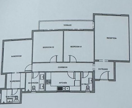 Floor plan for apartment at Mountain View ICity New Cairo
