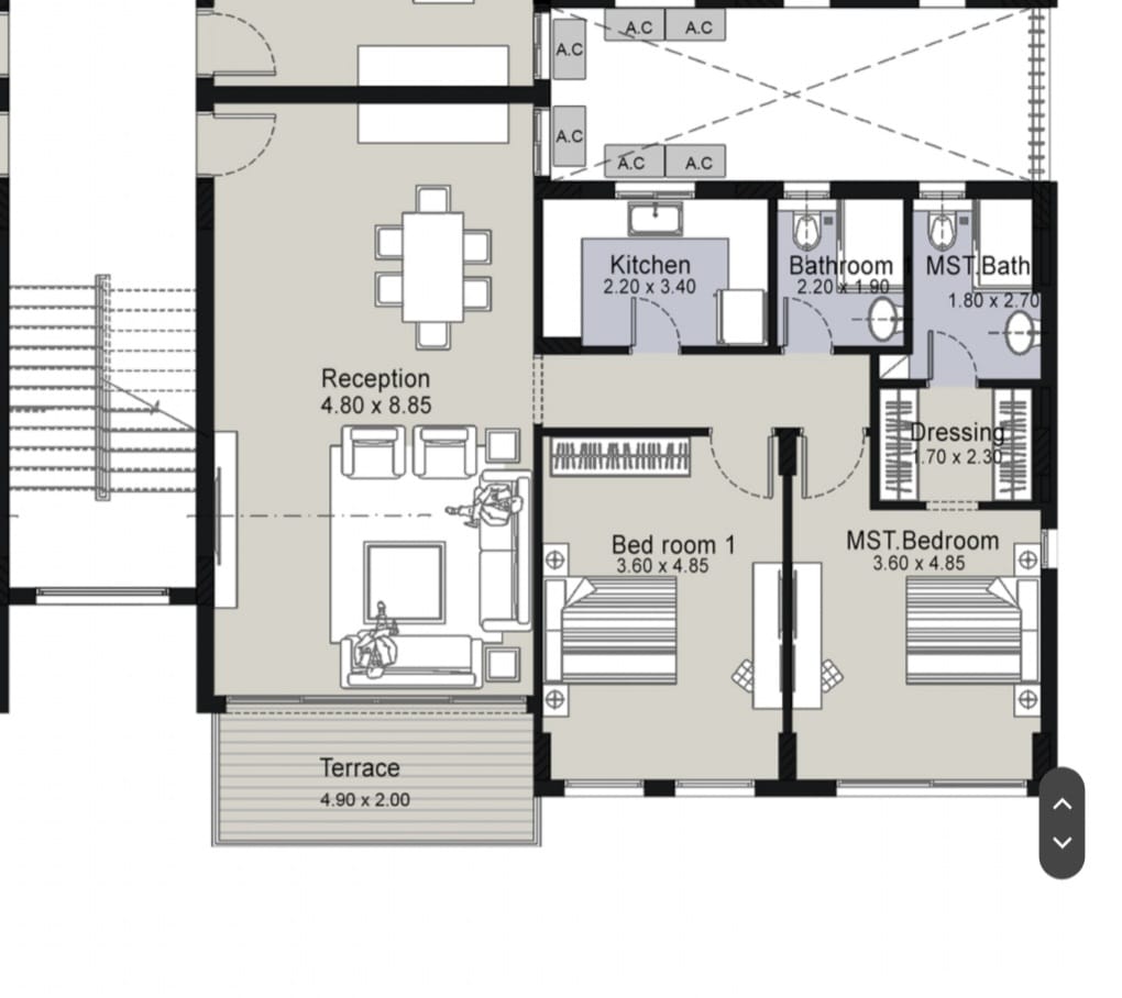 Floor plan for apartment at Marina 8