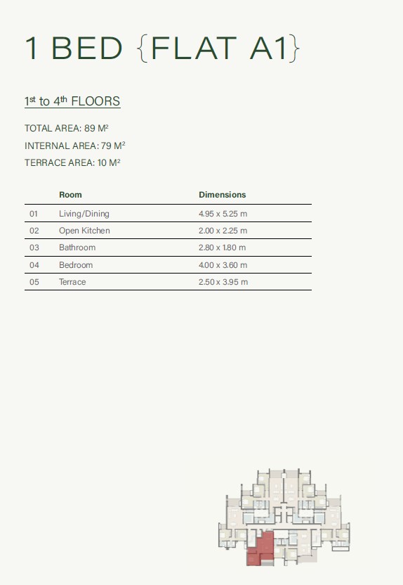 Floor plan for apartment at ZED East