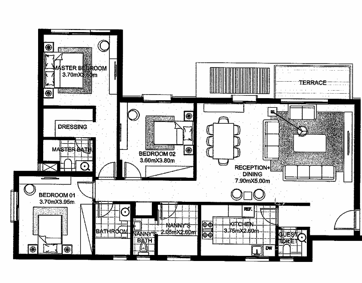 Floor plan for apartment at SODIC East