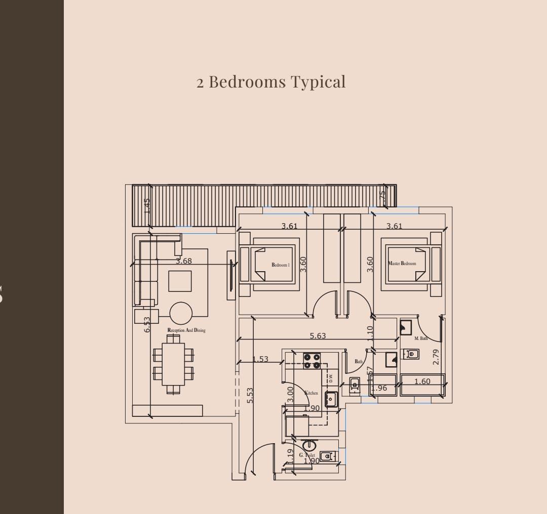 Floor plan for apartment at The Crest