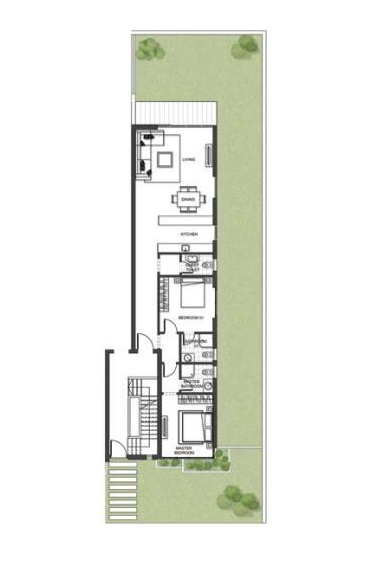 Floor plan for chalet at Jefaira