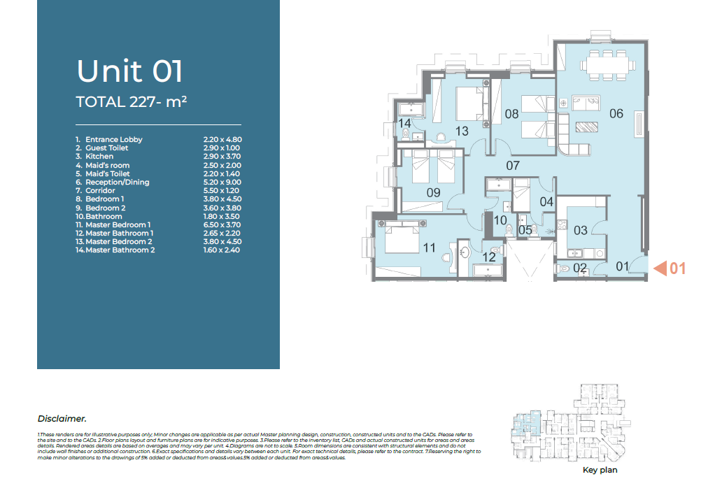 Floor plan for apartment at Il Latini City Edge