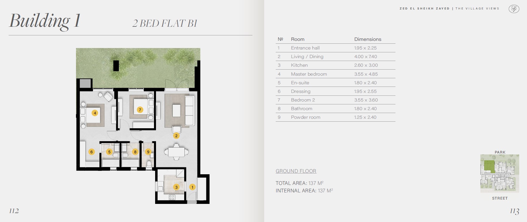 Floor plan for chalet at ZED