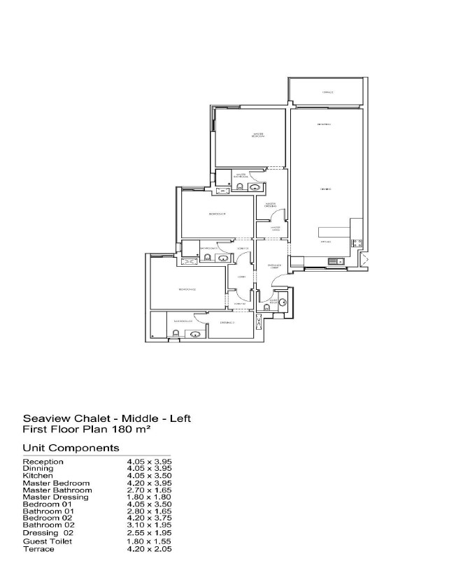 Floor plan for chalet at The Waterway North Coast