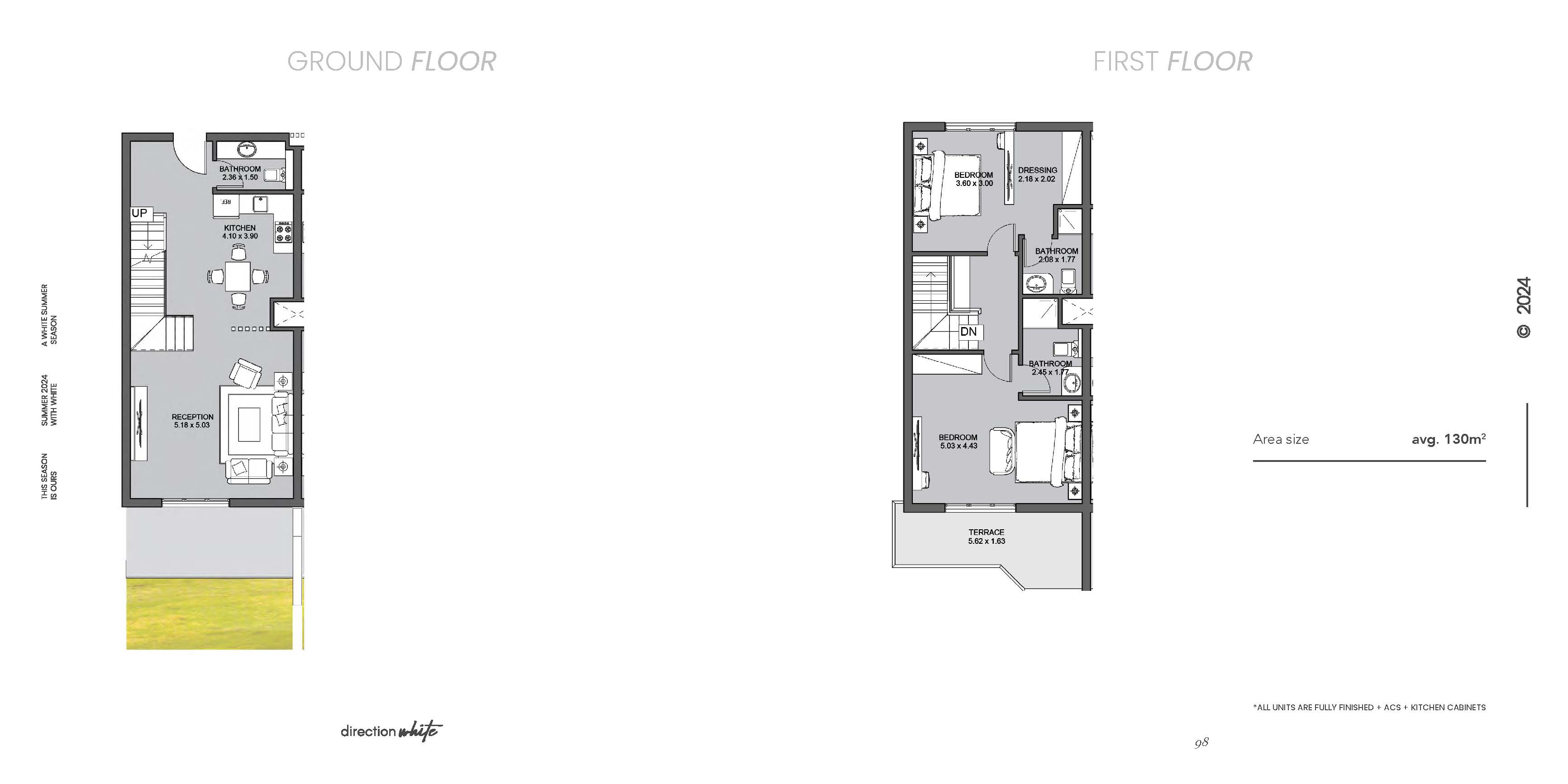 Floor plan for townhouse at Direction White