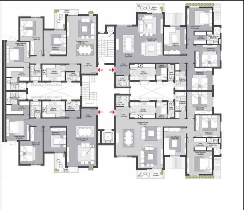 Floor plan for apartment at SODIC East