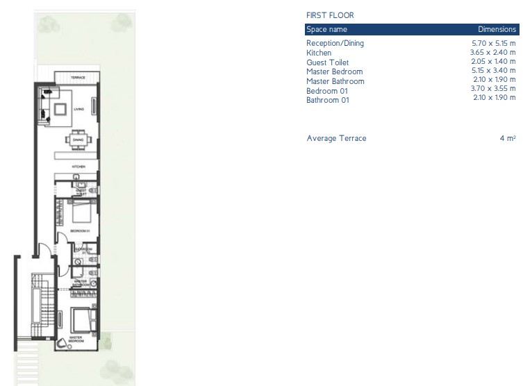 Floor plan for chalet at Jefaira