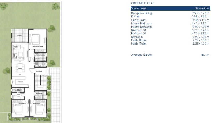 Floor plan for chalet at Jefaira