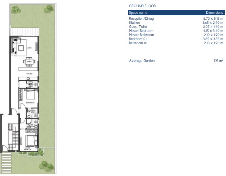 Floor plan for chalet at Jefaira