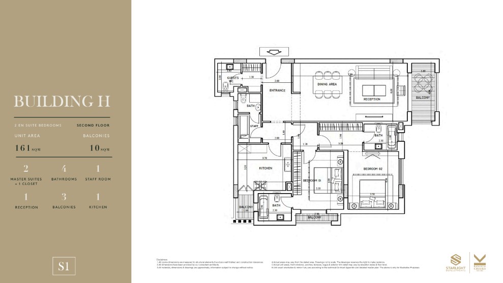 Floor plan for apartment at Katameya Creeks