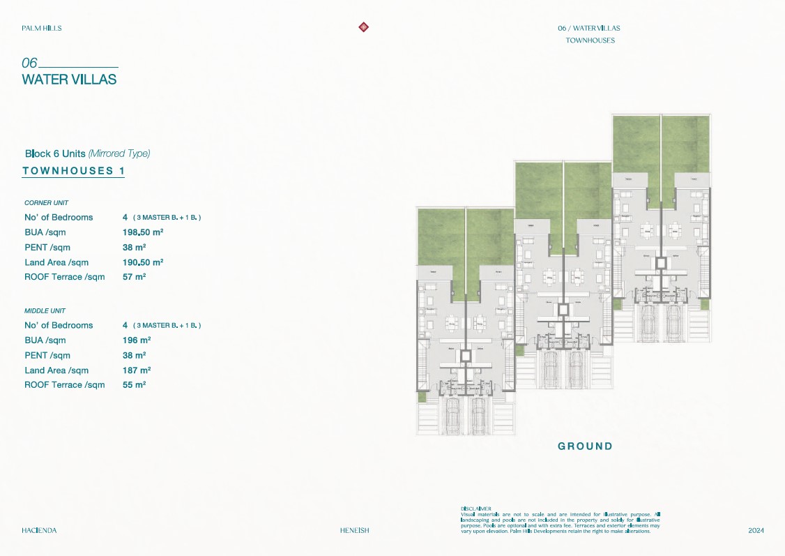 Floor plan for townhouse at Hacienda Heneish