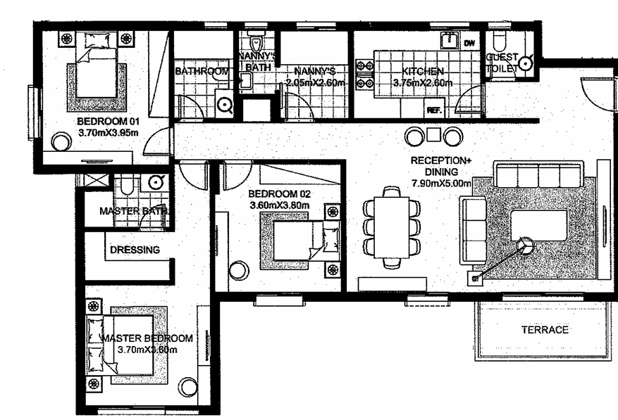 Floor plan for apartment at SODIC East