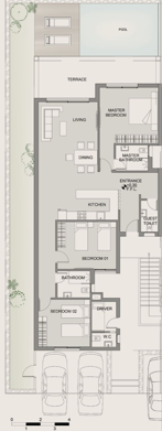 Floor plan for chalet at Marsa Baghush