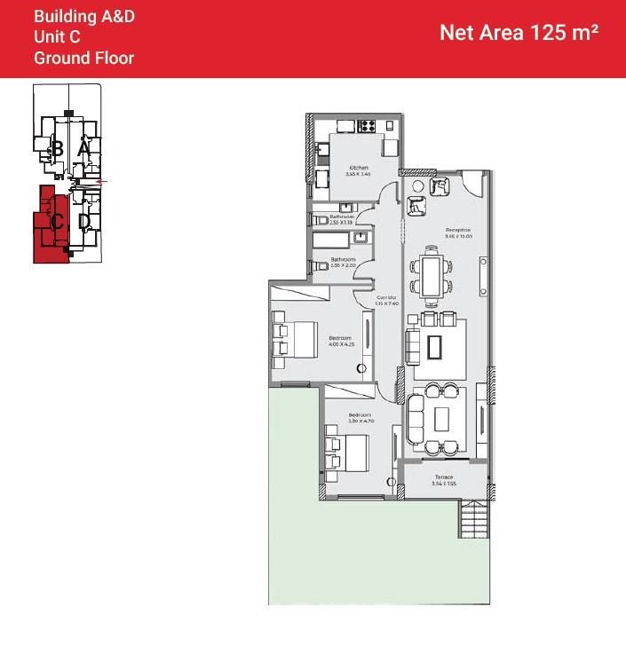 Floor plan for apartment at Capital Heights 2