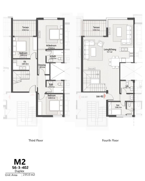 Floor plan for duplex at Masaya