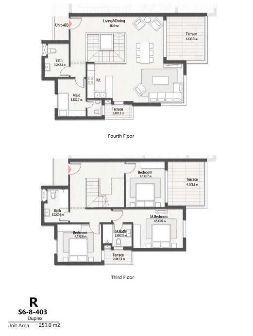 Floor plan for duplex at Masaya