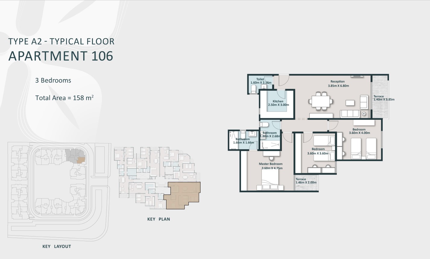 Floor plan for apartment at Cattleya