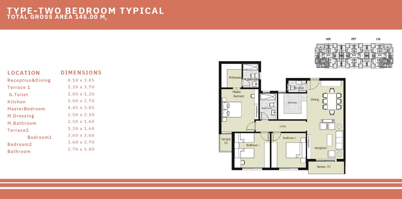 Floor plan for apartment at Azad Views