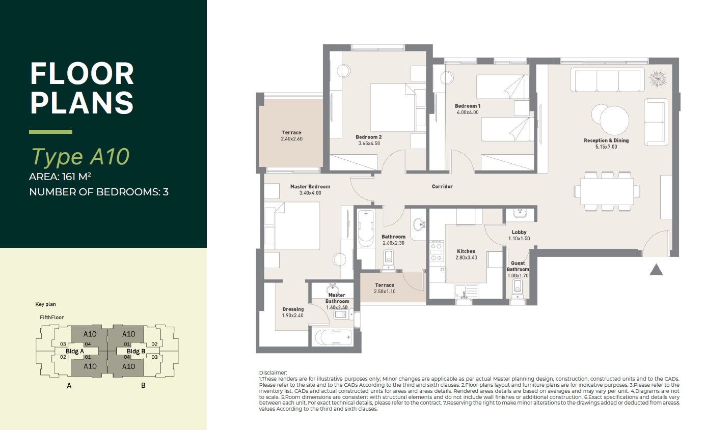 Floor plan for apartment at Al Maqsad