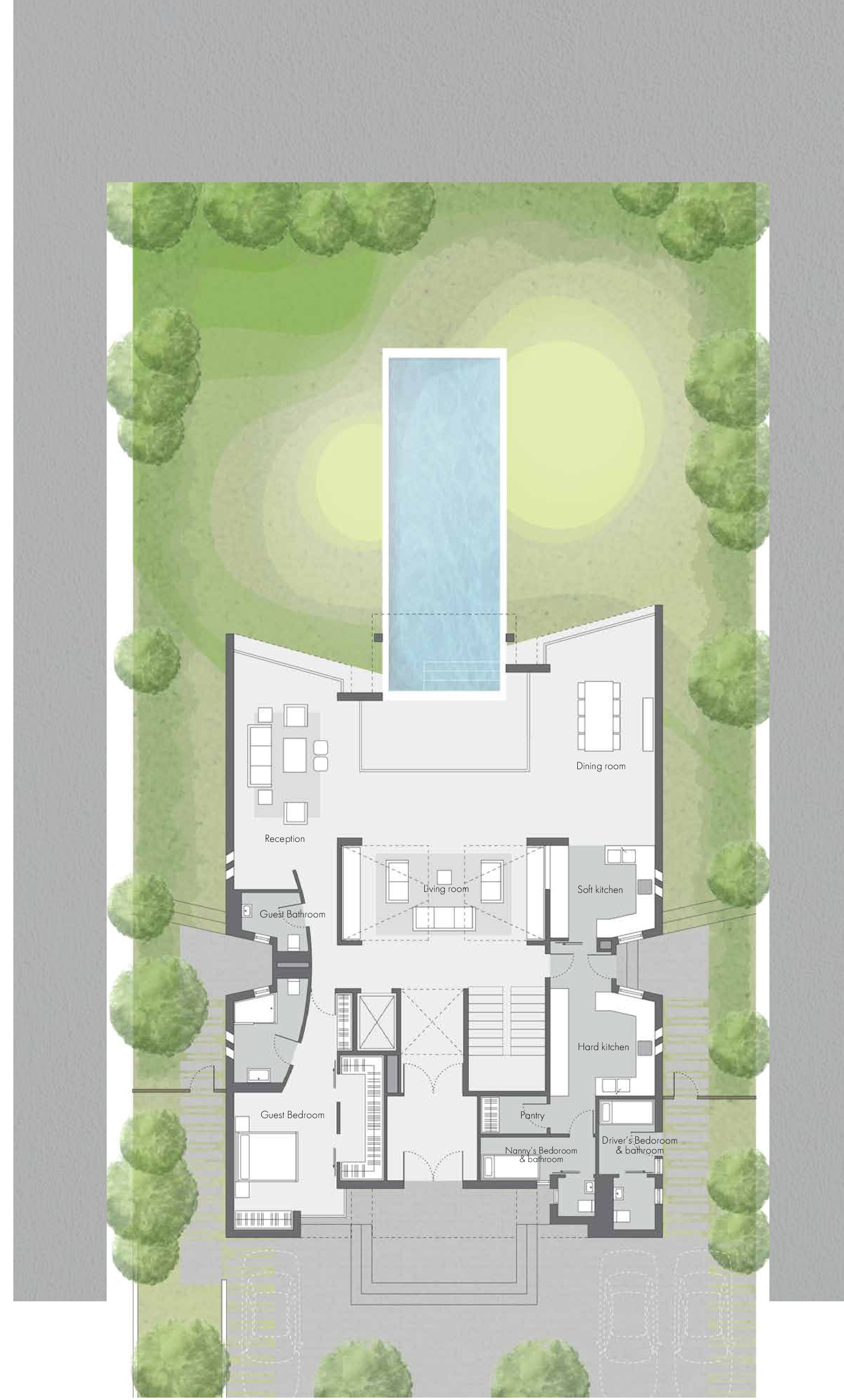 Floor plan for villa at Badya