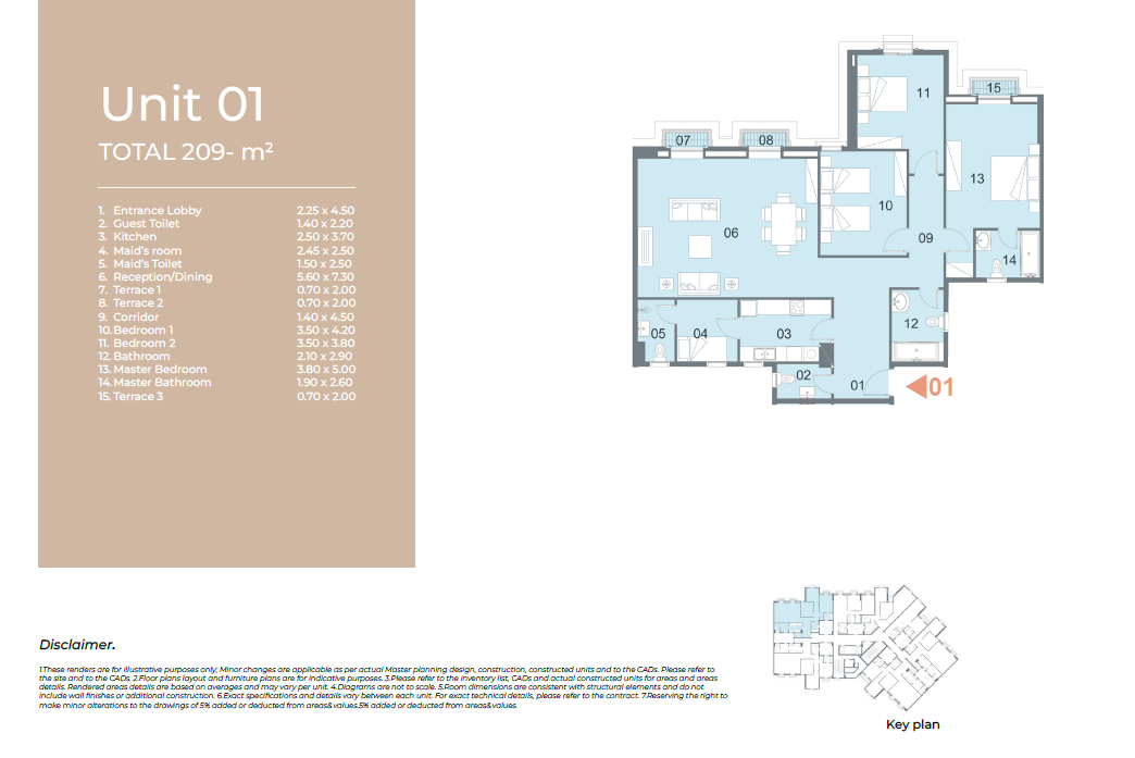 Floor plan for apartment at Il Latini City Edge