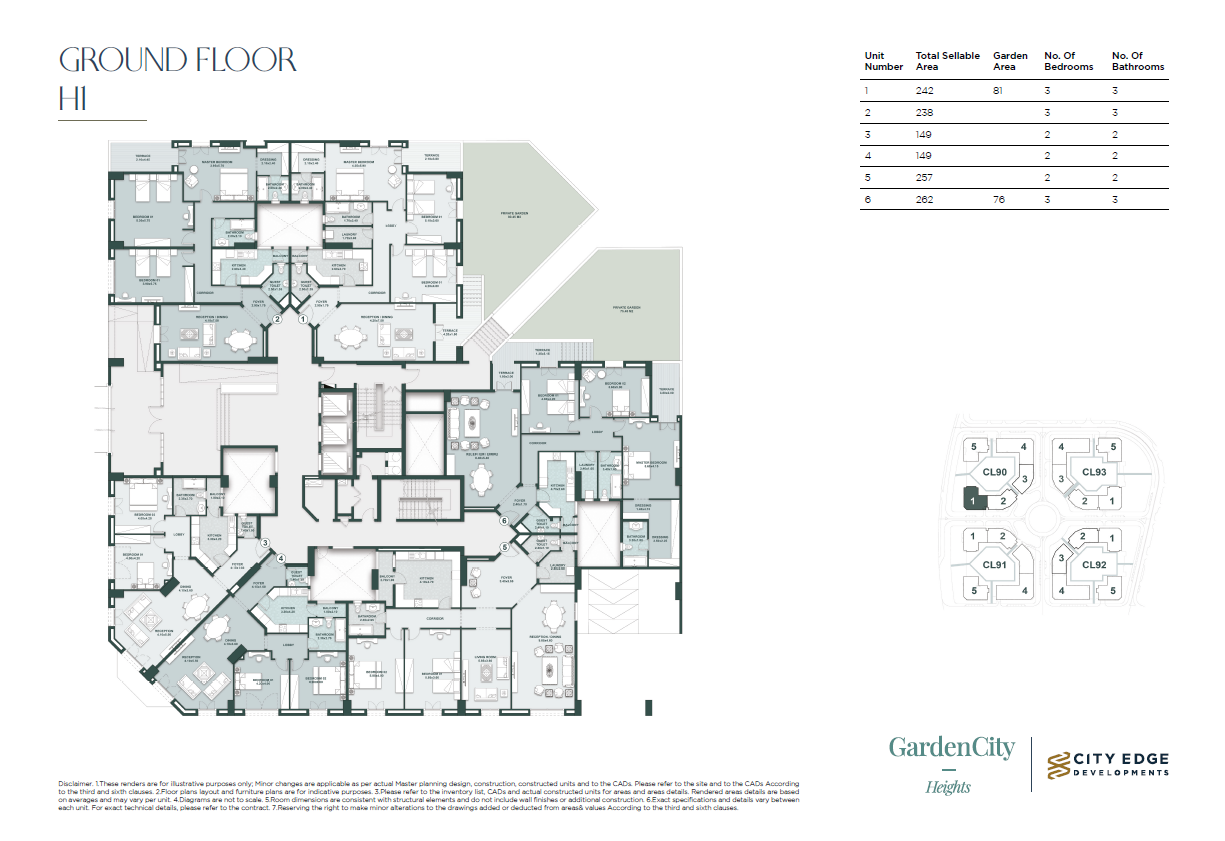 Floor plan for apartment at New Garden City