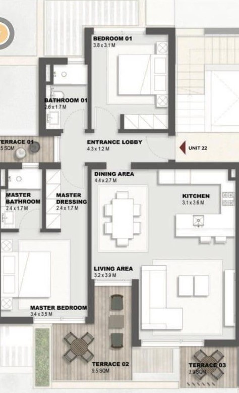 Floor plan for chalet at Solare
