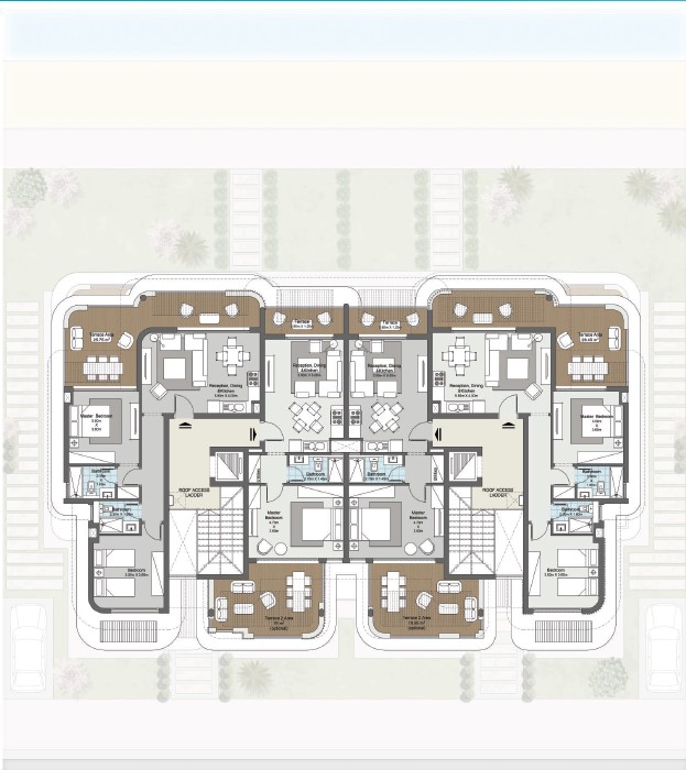 Floor plan for penthouse at Koun