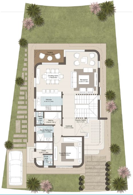 Floor plan for villa at Koun