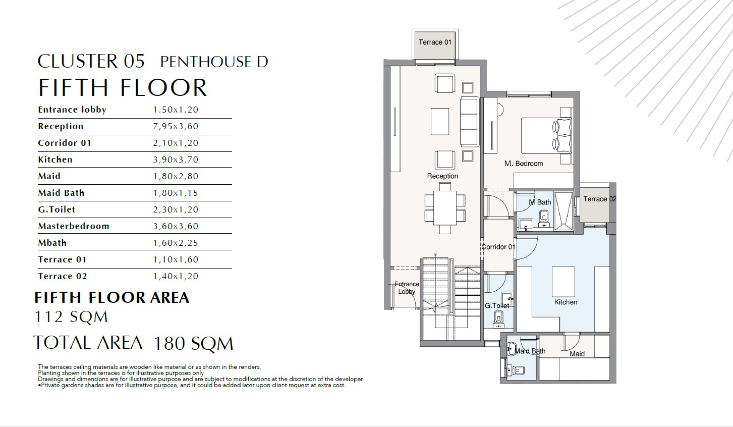 Floor plan for penthouse at Oak Residences-Stone Park