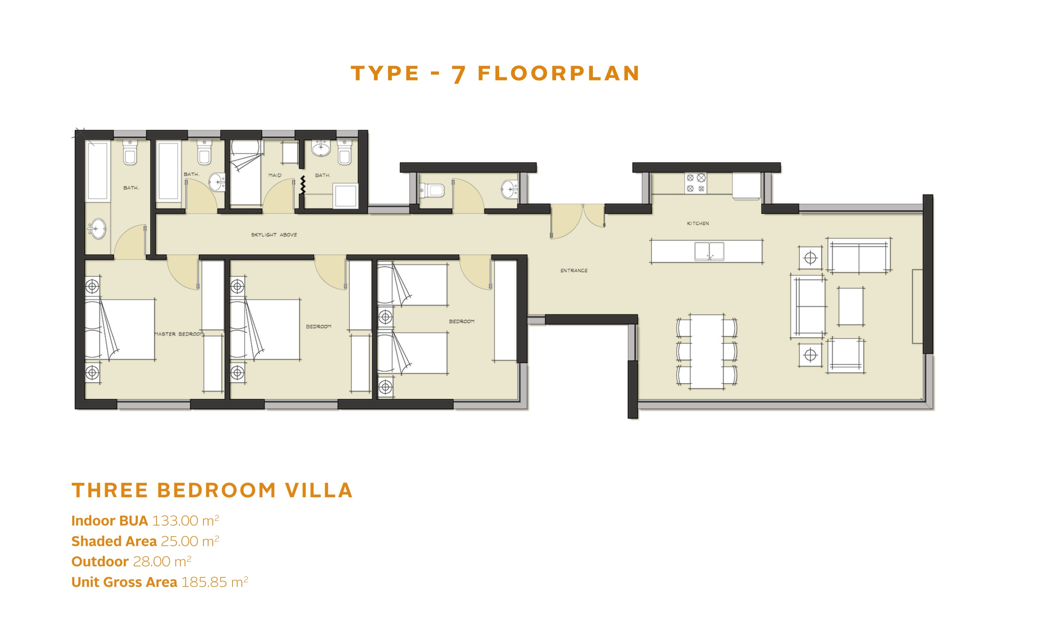 Floor plan for villa at Wadi Jebal