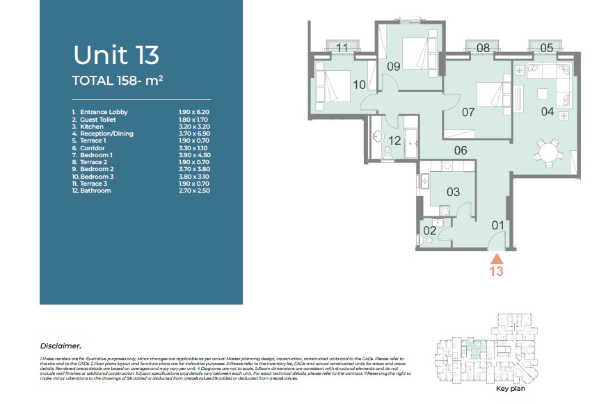 Floor plan for apartment at Il Latini City Edge