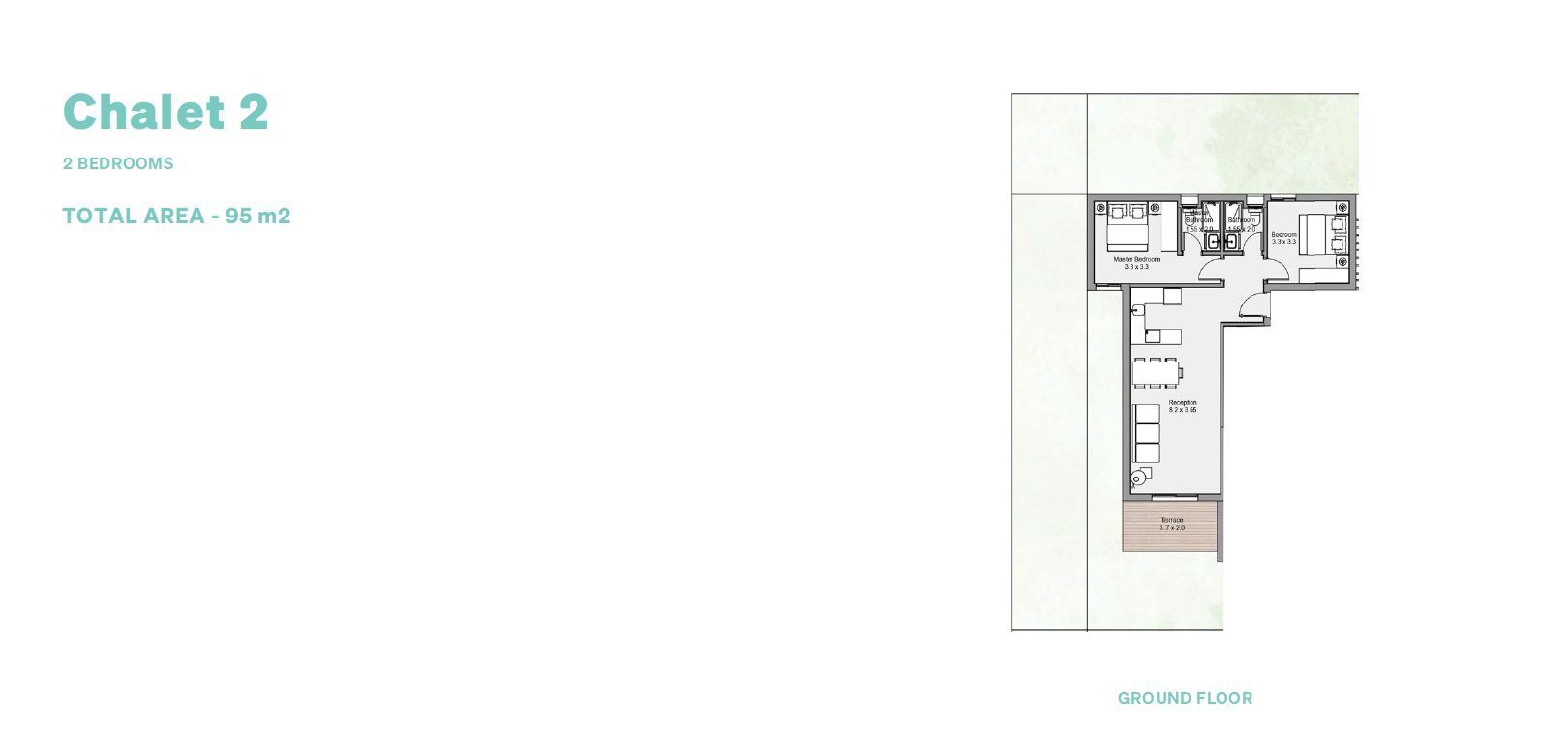 Floor plan for chalet at Salt