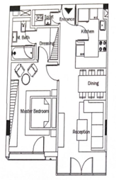 Floor plan for apartment at Leaves