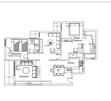 Floor plan for apartment at Fifth Square Al Marasem