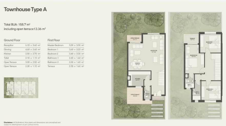 Floor plan for townhouse at Taj City