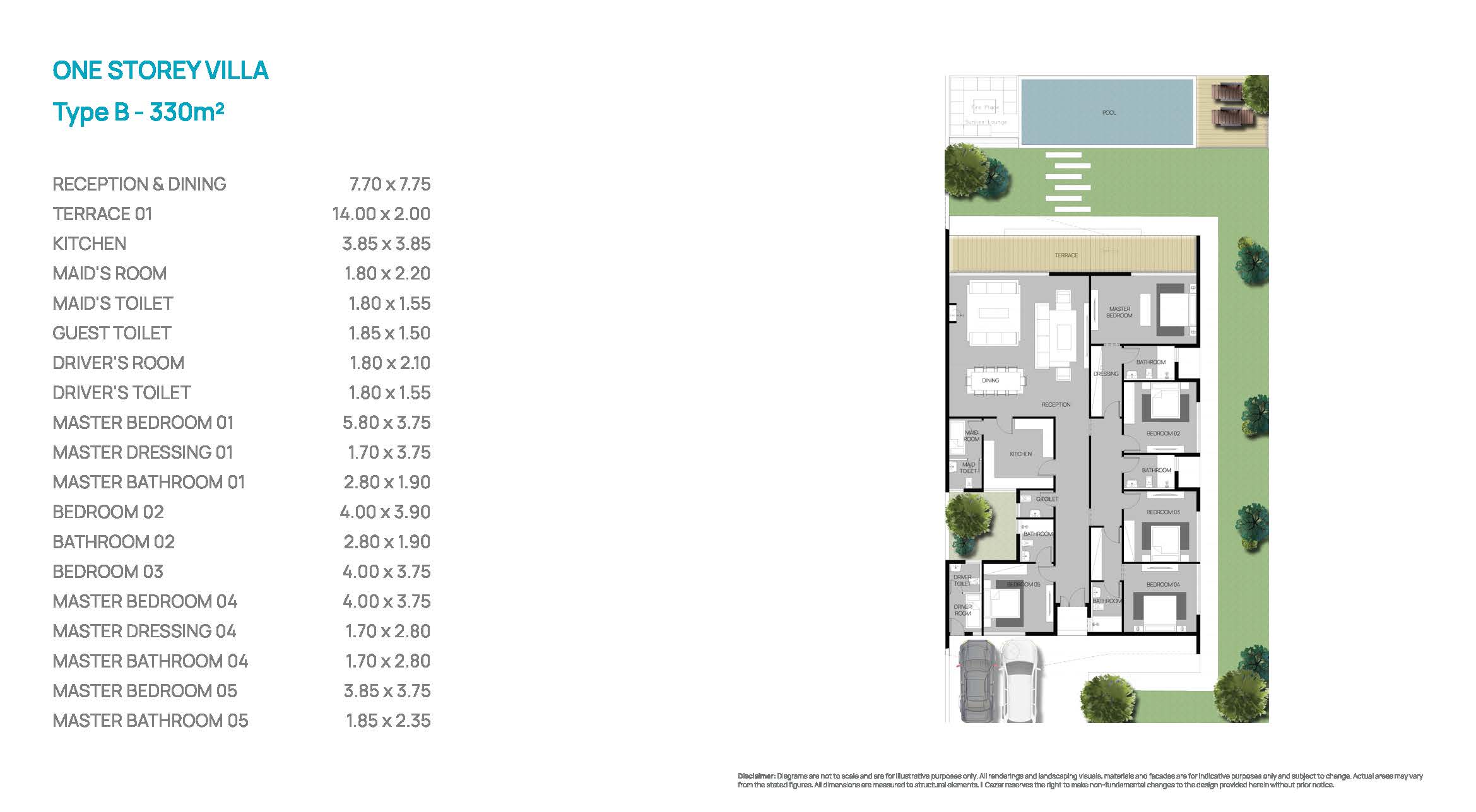 Floor plan for villa at Safia - Ras El Hekma