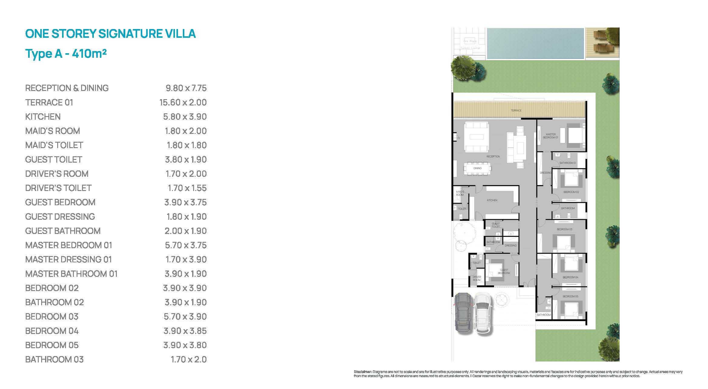 Floor plan for villa at Safia - Ras El Hekma